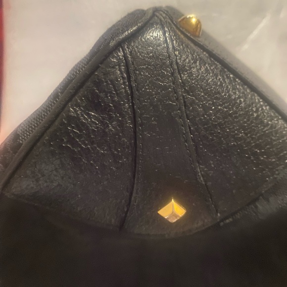 Vintage BLACK MONOGRAM CANVAS JACKIE SHOULDER BAG  Original Piston Clasp - Picture 7 of 10